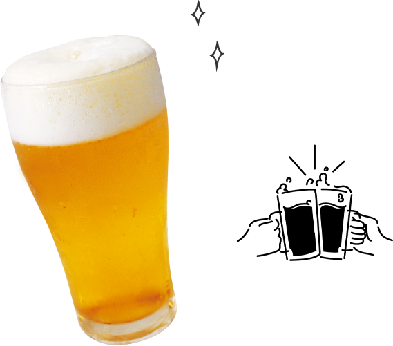 乾杯｜宴会｜飲み｜ジョッキ